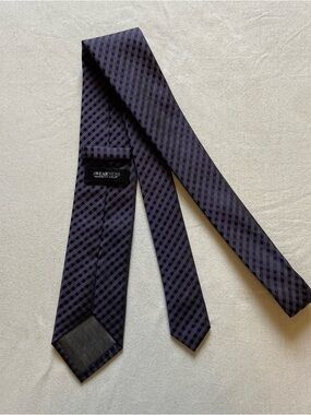 Men's Purple Check Silk Tie